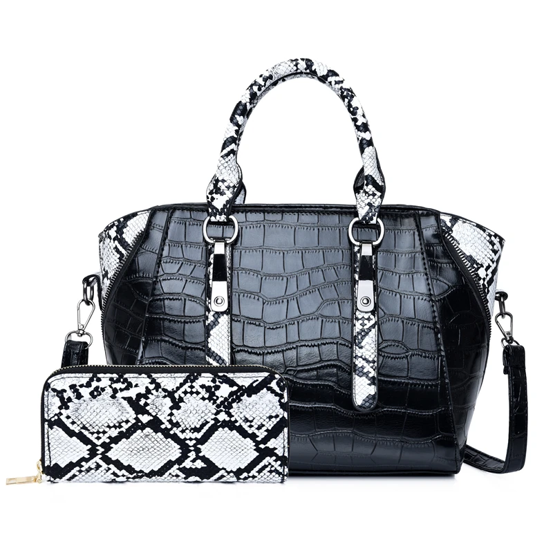 

YILIAN Crocodile-print hand-held bag for women go with the trend of new fashion one shoulder cross shell bag gift purse