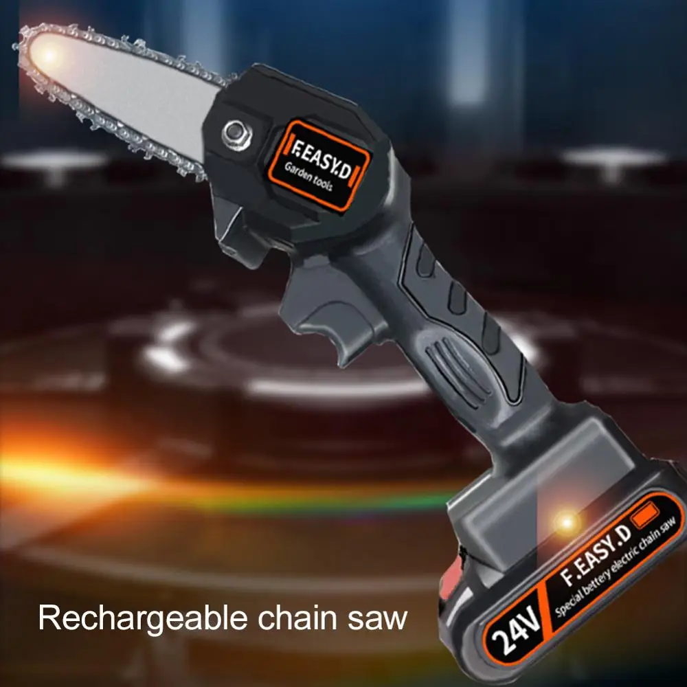 

Mini Electric Saws 24V Electric Pruning Saw Rechargeable Woodworking Electric Saw Garden Logging Brushed Electric Chain Saw