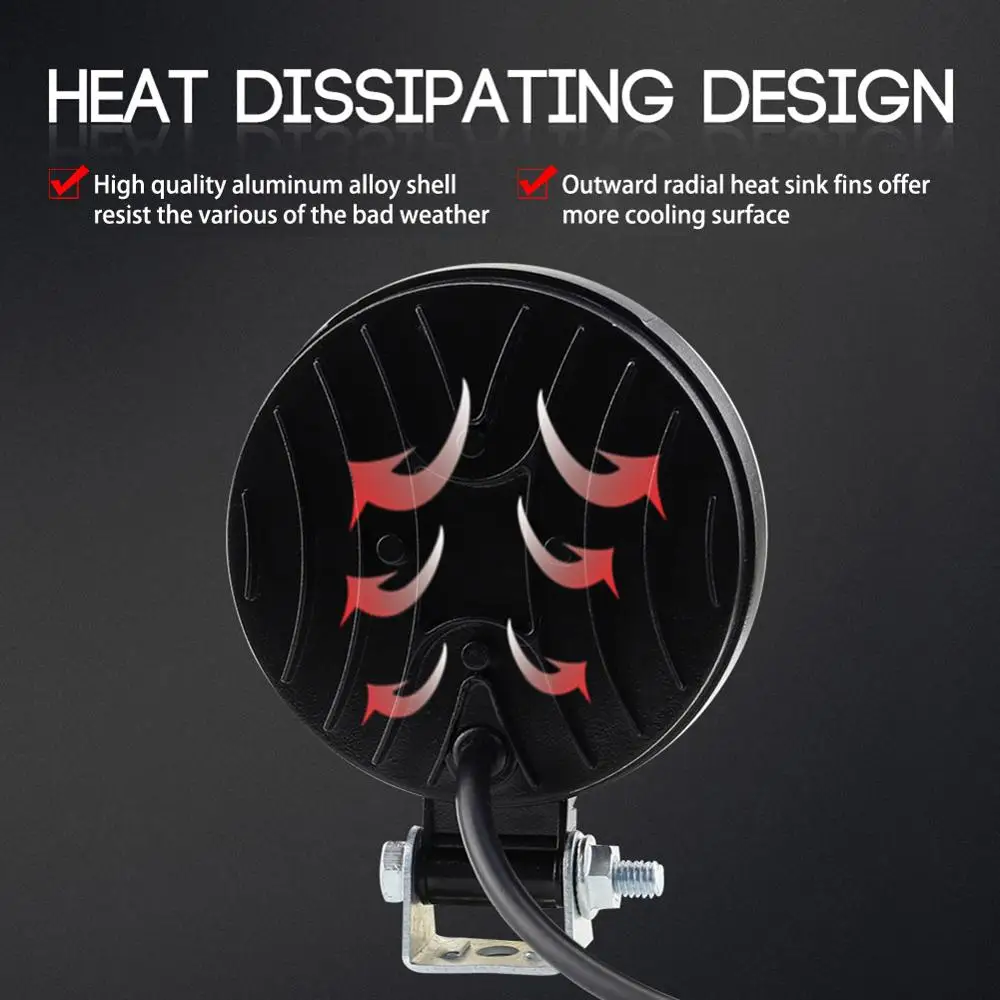 4 шт. 42 Вт круглый светодиодный рабочий светильник Точечный 14 полосные лампы для