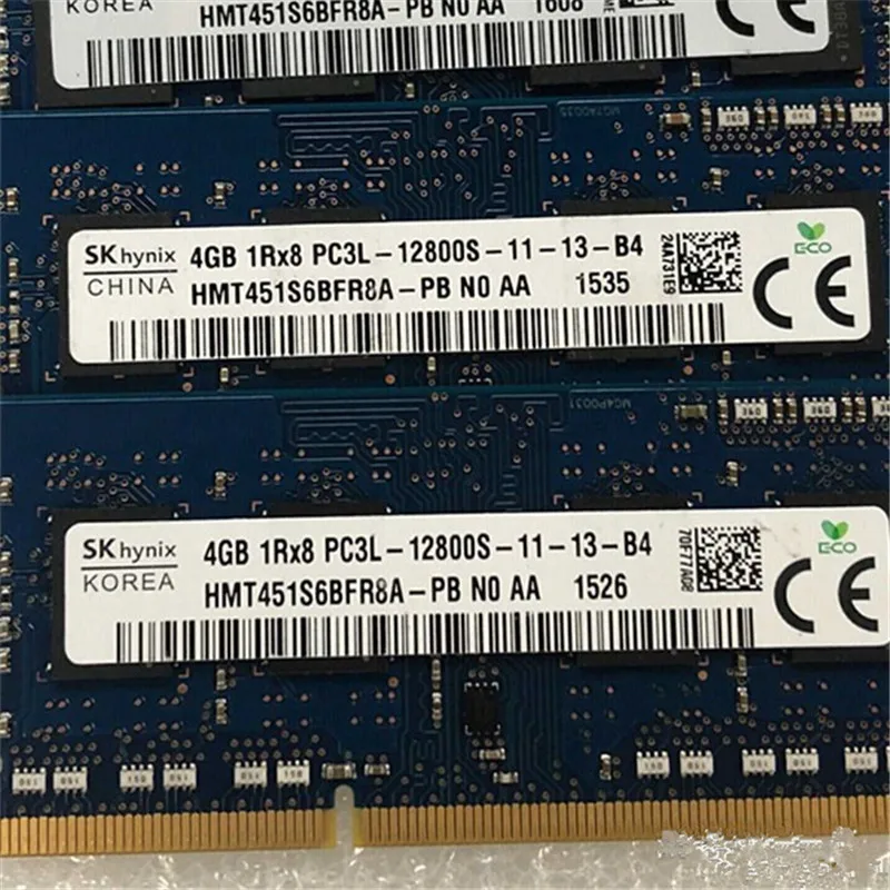 Ноутбук Skhynix memoria ddr3 ram для ноутбука 4 Гб 1rx8 pc3l 12800s 11 13 1600 МГц 1 35 в используется