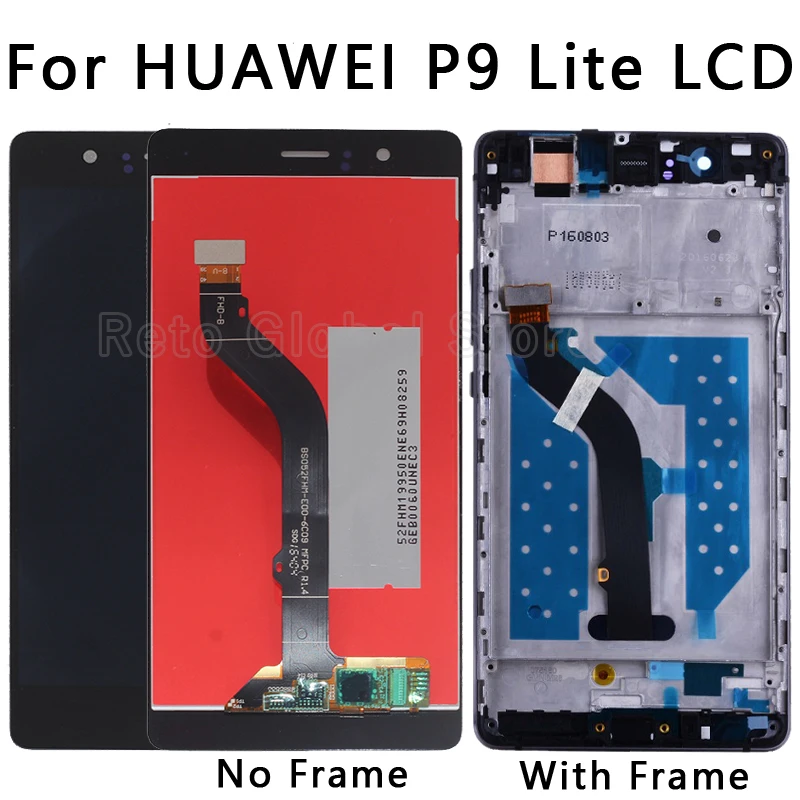Оригинальный ЖК дисплей для huawei P9 lite VNS L21 L31 L23 Дисплей Сенсорный экран с рамкой