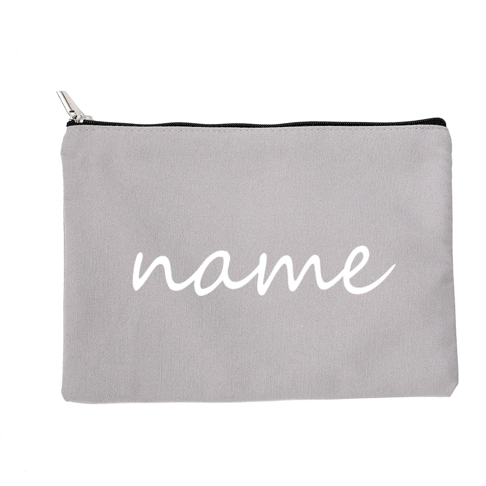 Personalized Makeup Bag Bridesmaid Maid of Honor Holiday Wedding Bachelorette Party Gifts Canvas Customized Name Cosmetic Case | Багаж и