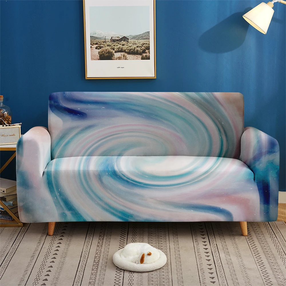 

1/2/3/4-seater Colourful Clouds Pattern Sofa Cover Elastic Couch Slipcovers Customize Decor Sofa Set For Living Room Bedroom