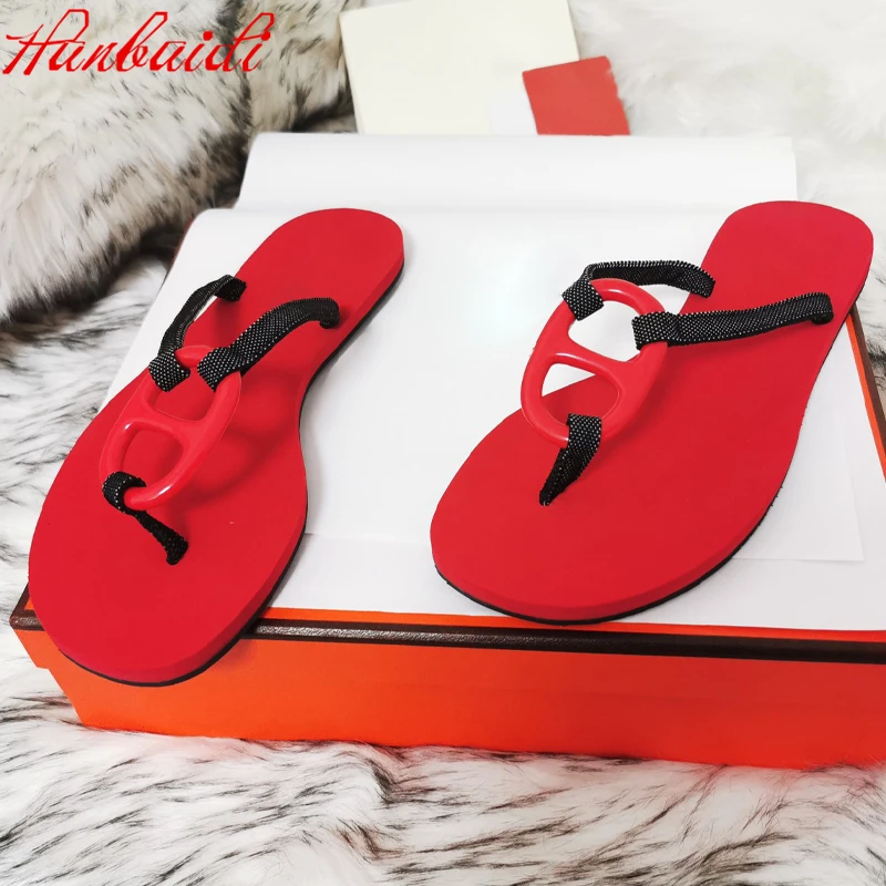 

Summer SlippersFashion Women Outdoor Slippers Clip Toe Solid Color Slides Concise Beach Soft Comfortable Ladies Flats Flip Flops