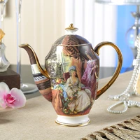 vintage bone china tea pot british ceramic teapot europe porcelain coffee pot cafe drinkware advanced teaware drop shipping