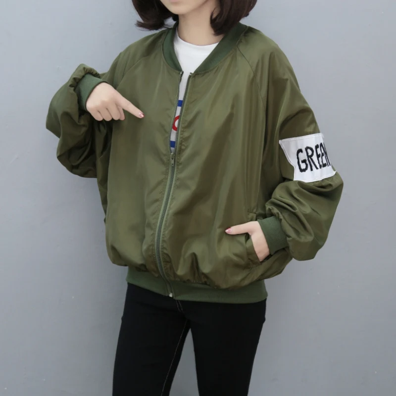 Бейсбольная куртка для женщин куртки пальто повседневная Бомбер Байкерская