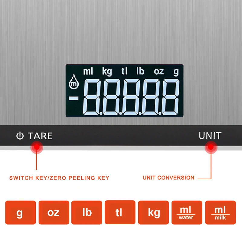 Электронные кухонные весы цифровые весом 22 фунта/10 кг для приготовления пищи и