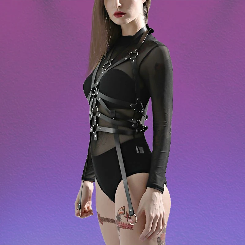 Женские модные сексуальные кожаные подвязки ремни для женщин готические с