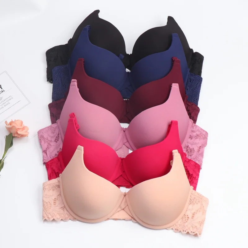 Женские мягкие бюстгальтеры пуш ап гладкие женские однотонные Регулируемые