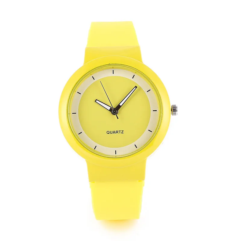 Женские повседневные часы с силиконовым ремешком Простые аналоговые кварцевые