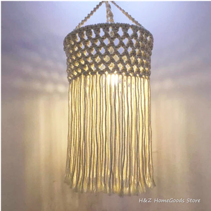 Люстра в стиле Ins Северной Европы богемный Плетеный абажур ручной работы