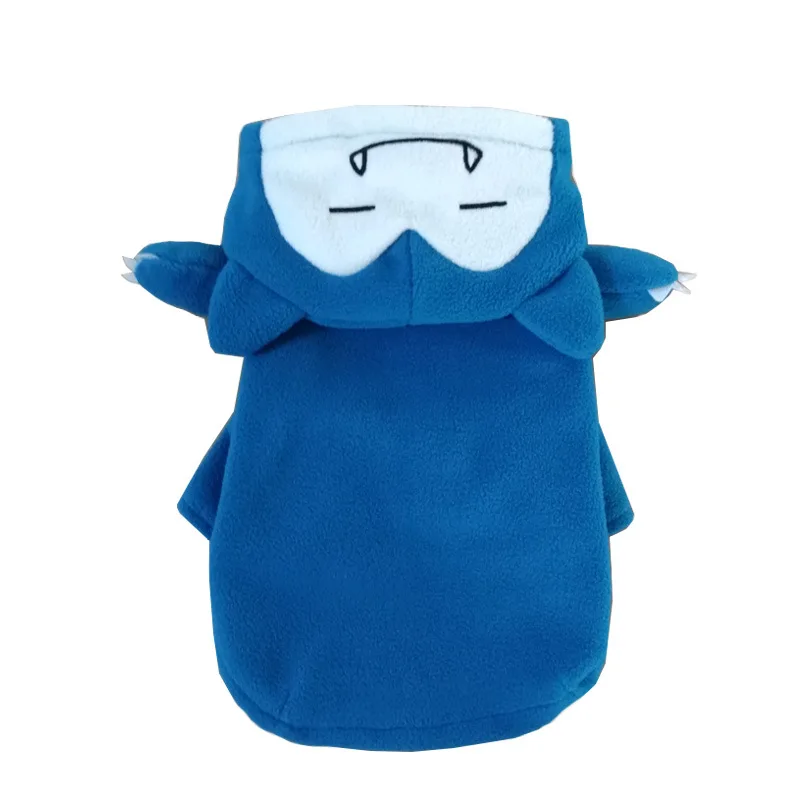 Милые Покемоны одежда зимняя Pet S/M/L пальто с капюшоном куртка теплый синий банный