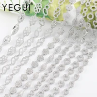 yegui m1056jewelry accessoriesdiy chainsrhodium platedzirconjewelry findingshand madecopper metaljewelry making20cmlot