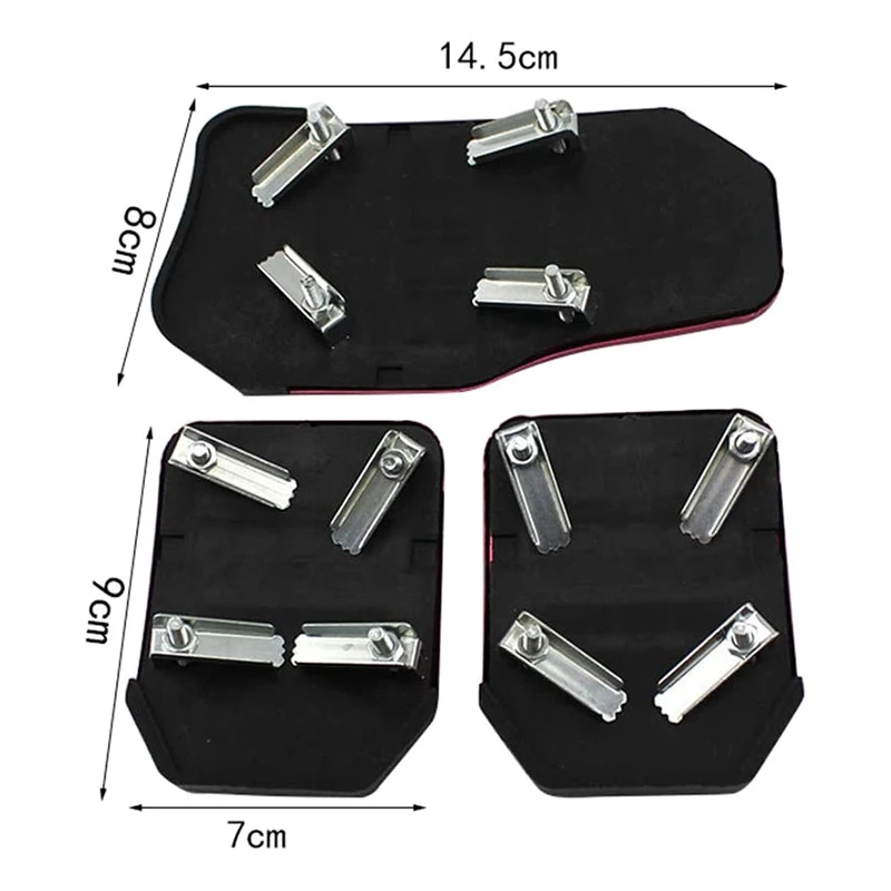 Педаль акселератора газа 3 шт. нескользящая накладка сцепления для ручной