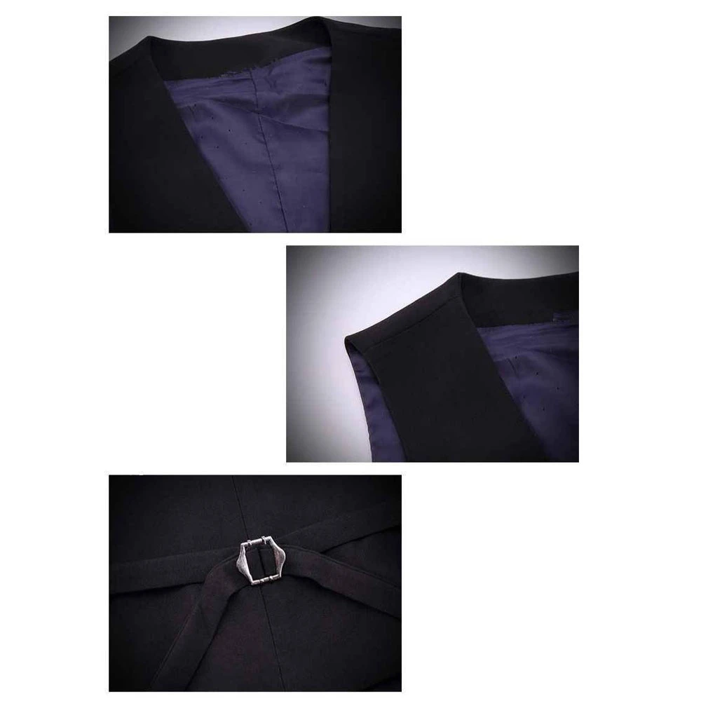 Высокое качество брендовый мужской облегающий жилет синий костюм Повседневная