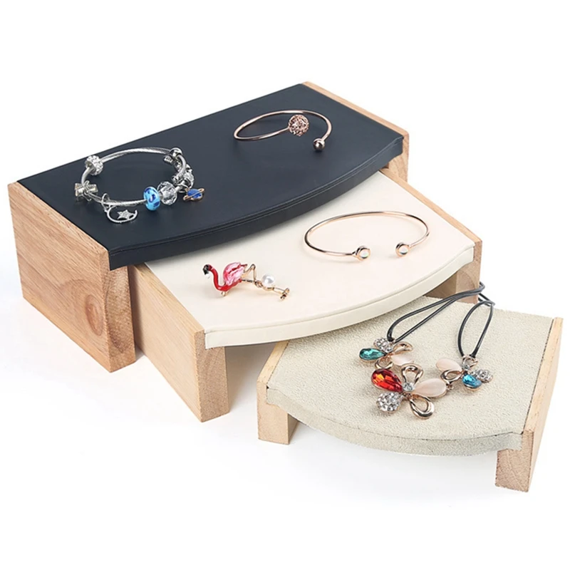 

3 Pcs Pendant Necklace Bracelet Ring Earring Jewelry Display Stand & 1 Pcs Modern Bamboo Necklace Jewelry Storage Rack