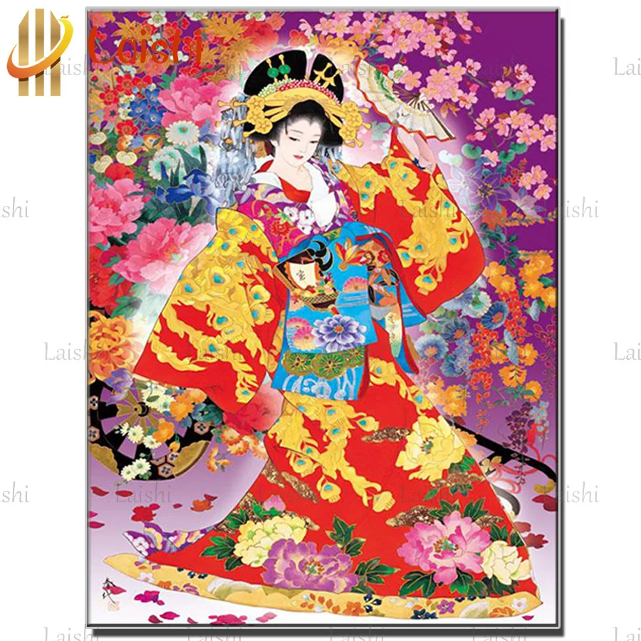 

5D round square diamond embroidery Japanese Geisha, Japanese Kimono Girl Diy diamond painting mosaic pictures rhinestones icon