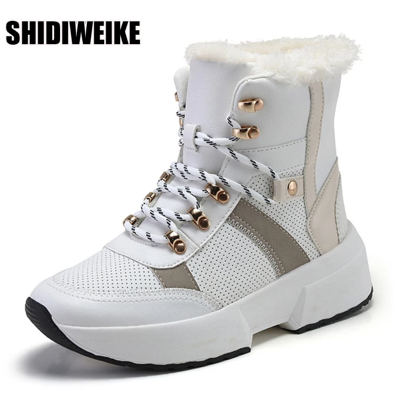 

Женские Теплые ботильоны на шнуровке, Зимние удобные ботинки до щиколотки, vc1828