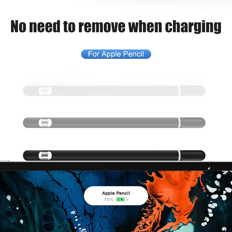 

360 Anti-lost Silicone Case Kit For Apple Pencil 1 Protective Cover Pen Point Stylus tablet Penpoint Protector pensil coque 4in1