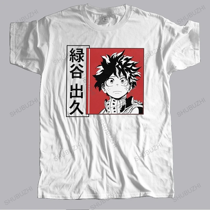

Midoriya Izuku My Hero Academia T Shirt Men Short Sleeved Deku Anime BNHA MHA Tee Todoroki T-shirt Boku no Hero Academia