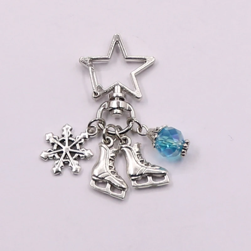 1 шт. брелок для ключей с голубыми бусинами|Брелоки| |