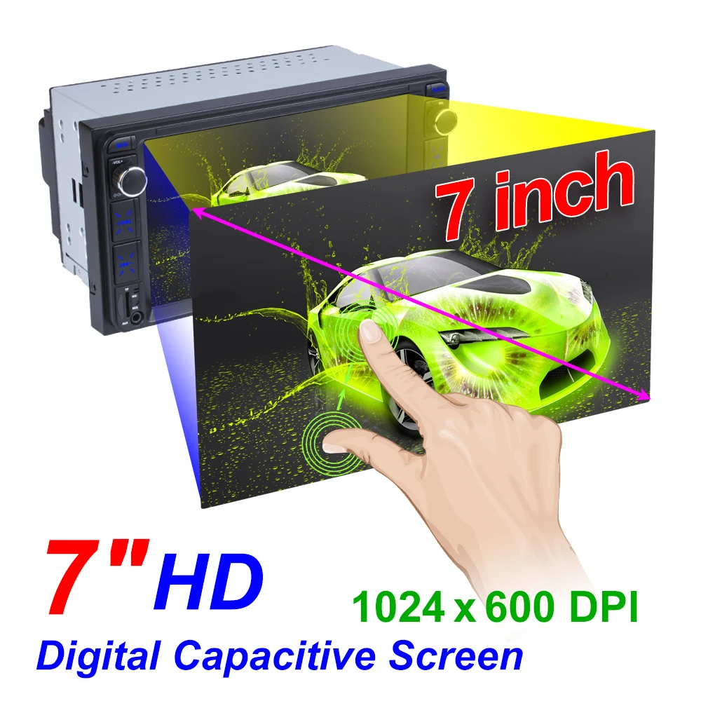 Автомобильная система 2 Din 7 дюймов android FM GPS навигация Wi Fi Bluetooth Phonelink