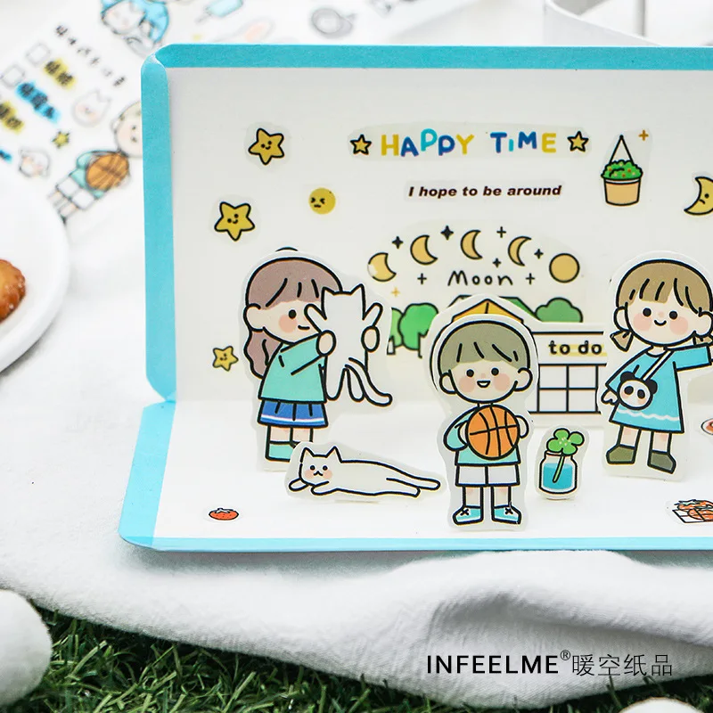 Милая Глянцевая Маскировочная лента для домашних животных милые дети серия