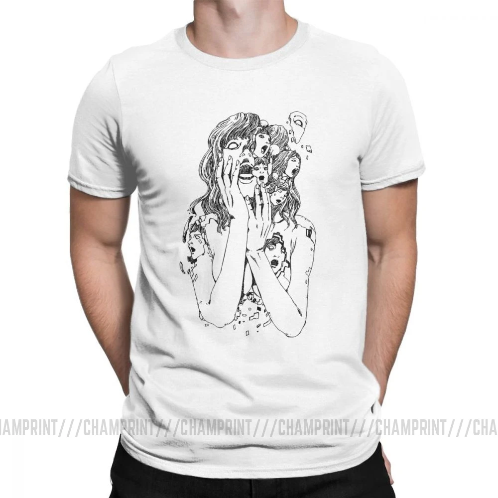 Футболка Junji Ito мужская с коротким рукавом смешная тенниска из чистого хлопка