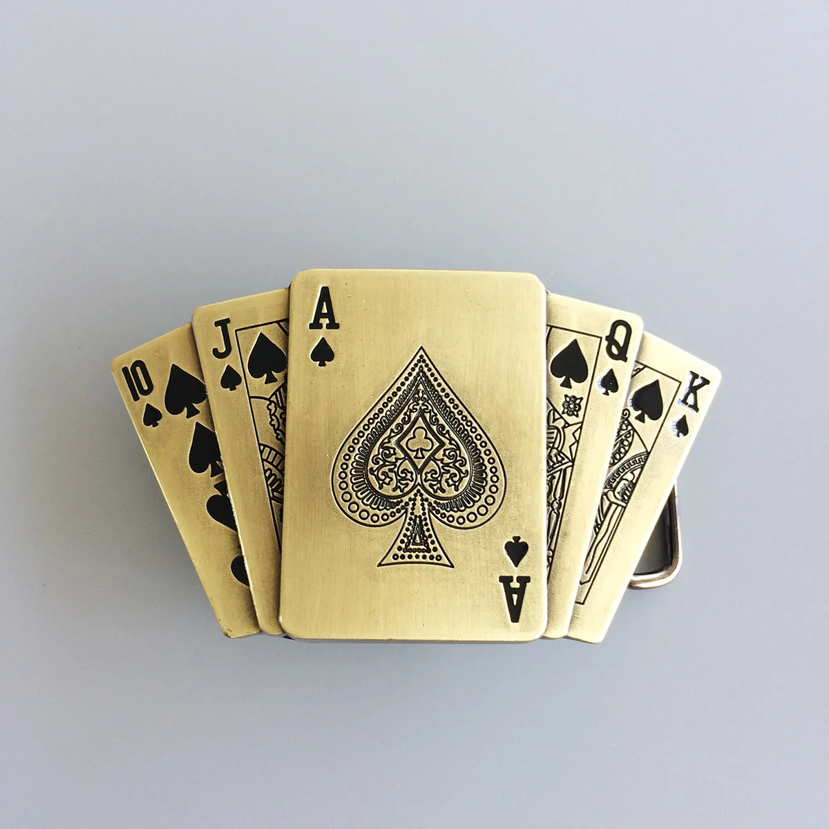 Новинка Классическая бронзовая Пряжка для казино Royal Flush Spade в наличии США - купить