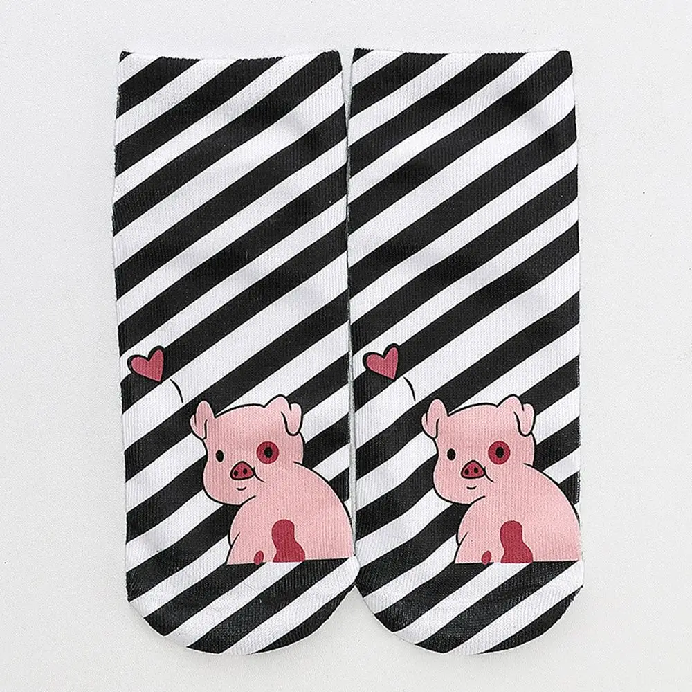 Pigling Mini Pig/короткие носки до щиколотки розовые забавные Женские носочки с 3D