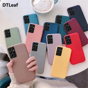 Candy Color Silicone Phone Case for Samsung Galaxy S21 S20 Ultra SE S10 S9 S8 Plus S10E Lite 2020 S7 in India