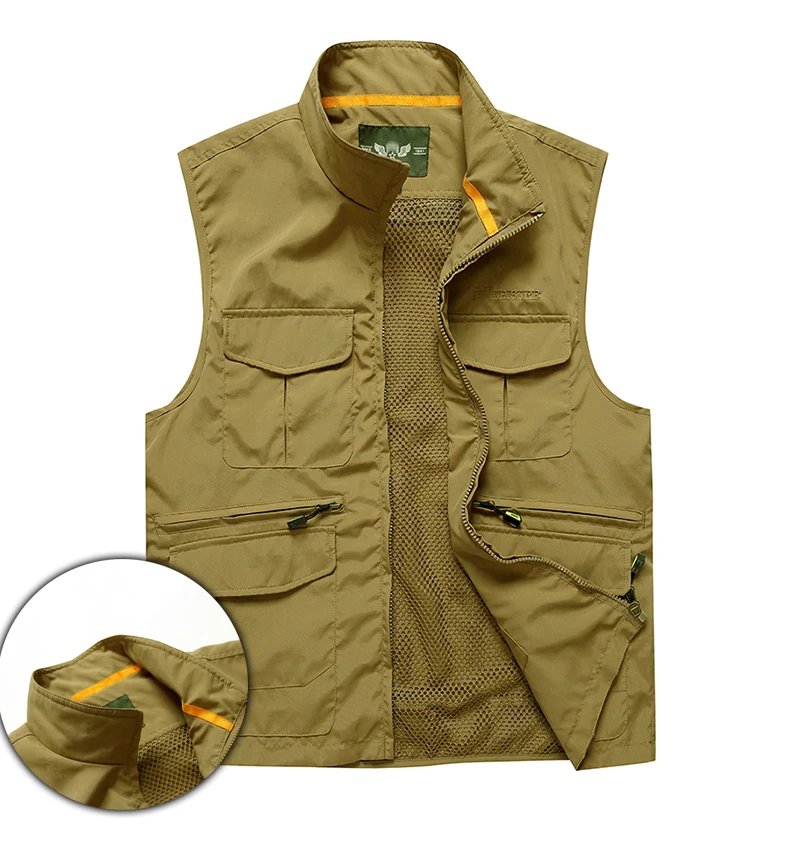 Жилет мужской сетчатый Быстросохнущий со множеством карманов для фотосъемки