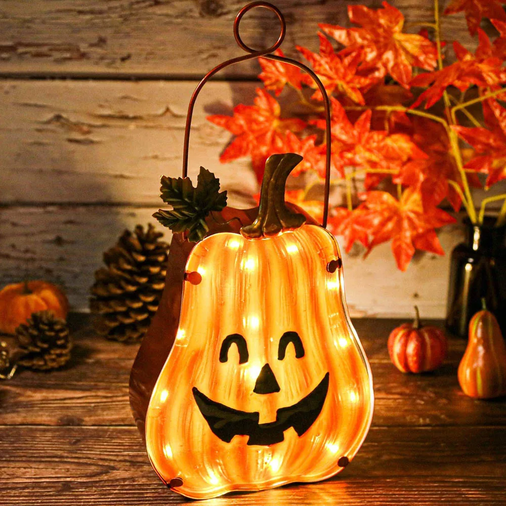 安い ハロウィーンのための装飾的なLEDナイトライト,屋内装飾ライト,秋の雰囲気,カボチャの形,タイマー付き,ハロウィーンパーティーに最適