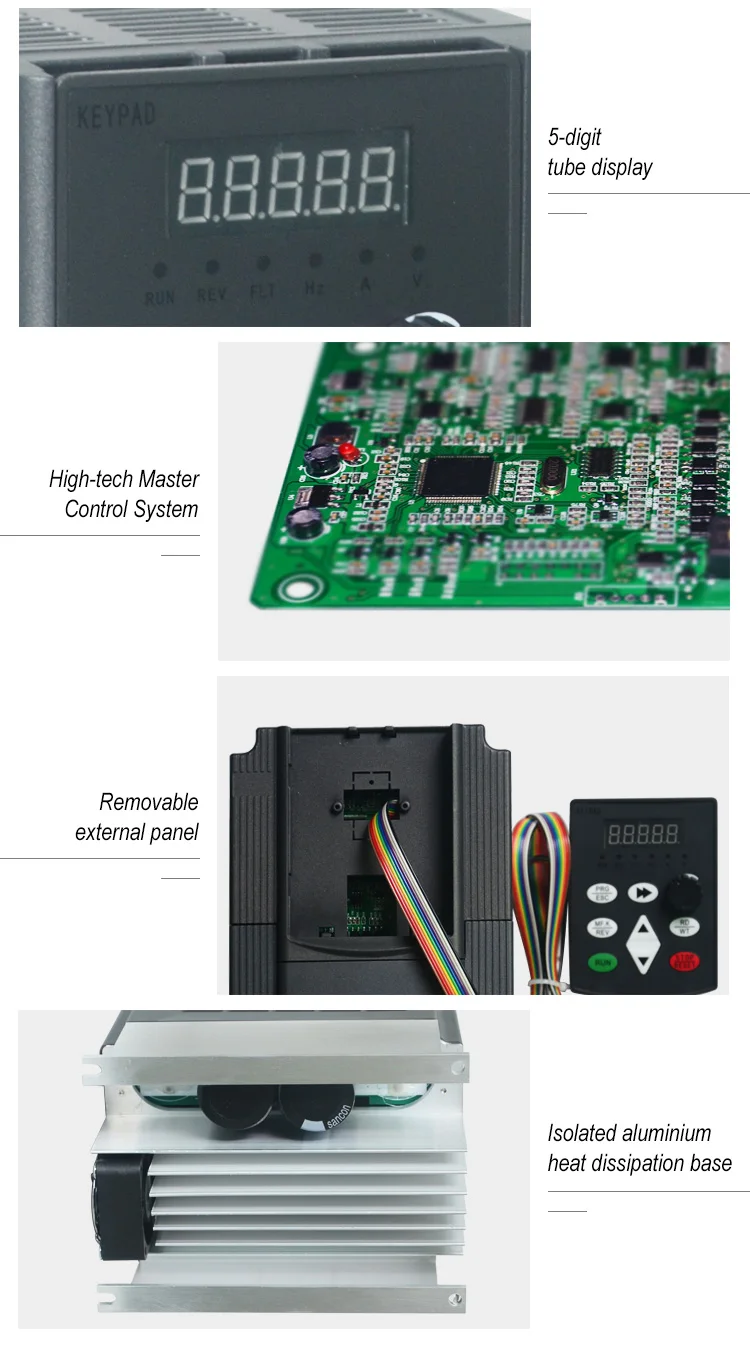 WK310 4kw/ 5.5KW VFD вход 220V 1ph на выход 380V 3ph высокопроизводительный инвертор переменной частоты