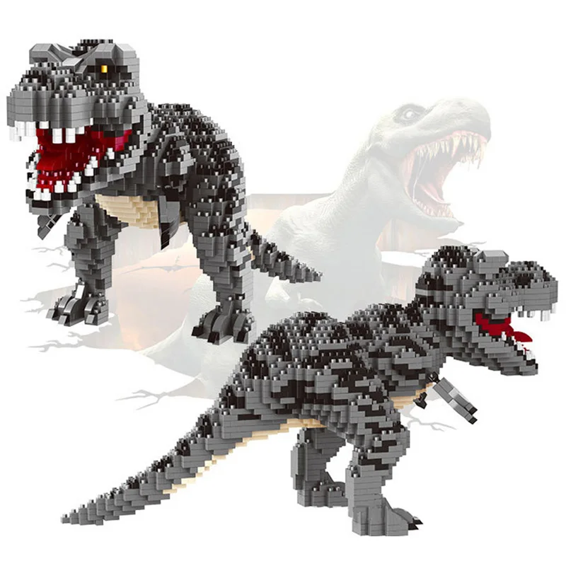 

1530Pcs Creative Tyrannosaurus Dinosaur Building Blocks 3D Diamond Micro Blocks City Jurassic Park Bricks Figures Toys for Boys