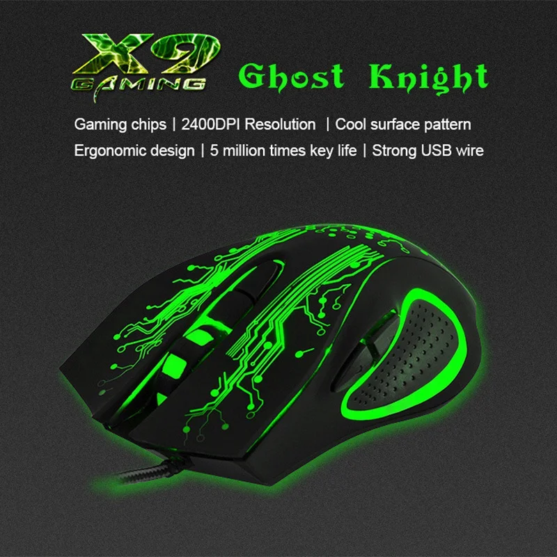 IMice X9 Computer Mouse Ergonomic 6-Button Optical Wired Rgb for Pc Laptop | Компьютеры и офис