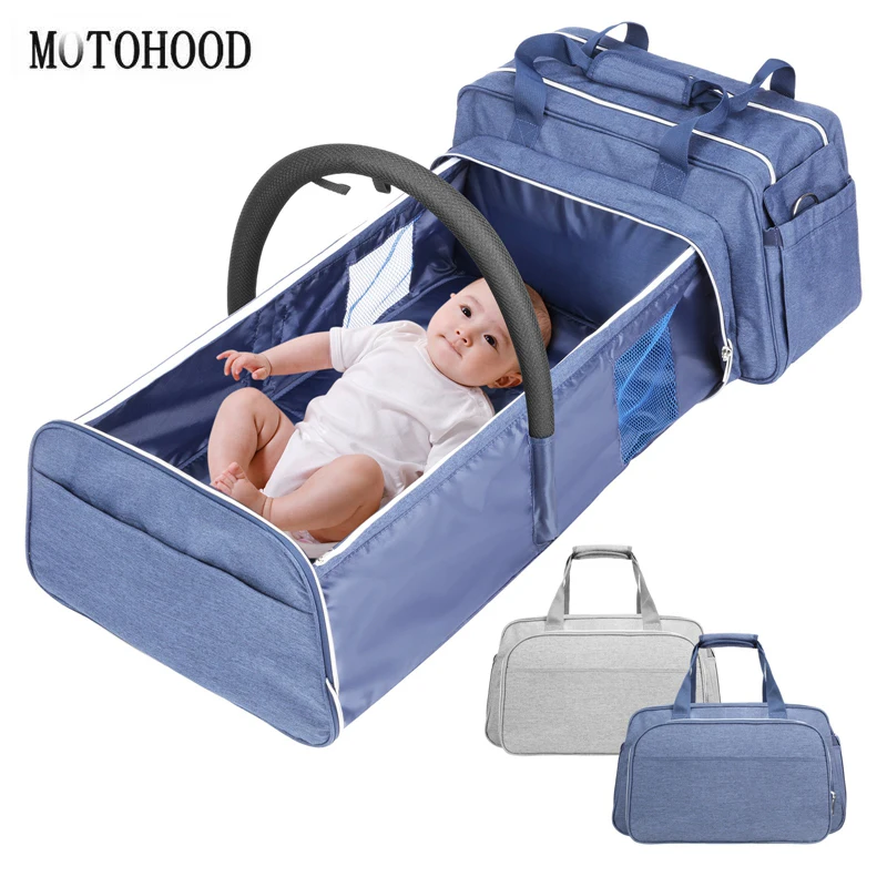 MOTOHOOD MOTOHOOD Baby Diaper Bag Bed Backpack For Mom Maternity Bag For Stroller Nappy Bag Large Capacity Nursing Bag for Baby