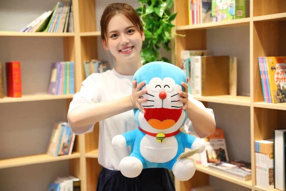 23-48 см Горячая Аниме стенд дверь Me Doraemon Knuffel Hoge Kwaliteit Leuke Kat Pop Zachte kussen Voor Baby Kids Meisjes