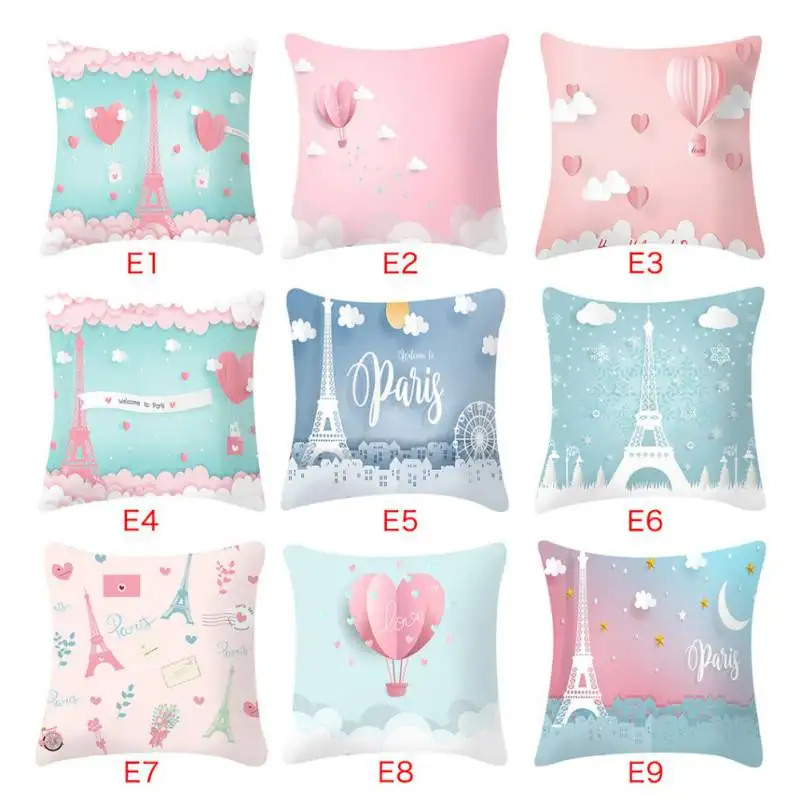 

Romantic Pillow Case Cover Pink Minimalist Throw Sofa Bed Cushion Cover Decorative Beautiful Pillow Cases