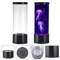 led colorful jellyfish lava lamp simulation jellyfish aquarium tank light for home office decoration bedroom night light