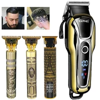 kemei electric hair clipper trimmers for men shaver lcd display beard trimmer haircut machine shaving razor barber hair cutter 5
