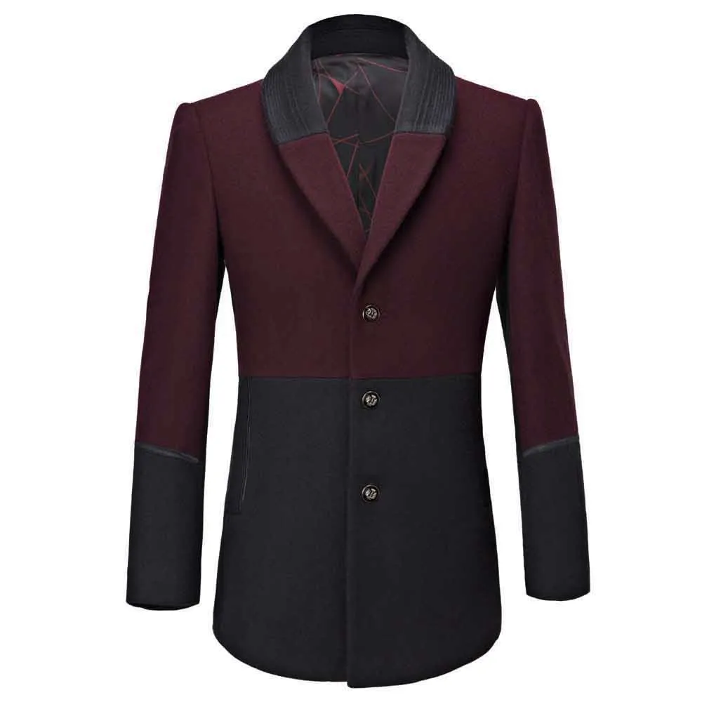 Осенне зимний мужской блейзер куртки повседневный Тренч модное деловое длинное