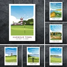 Постер для гольф-клуба, художественный постер для путешествий, Северная Ирландия, художественный постер для гольфа