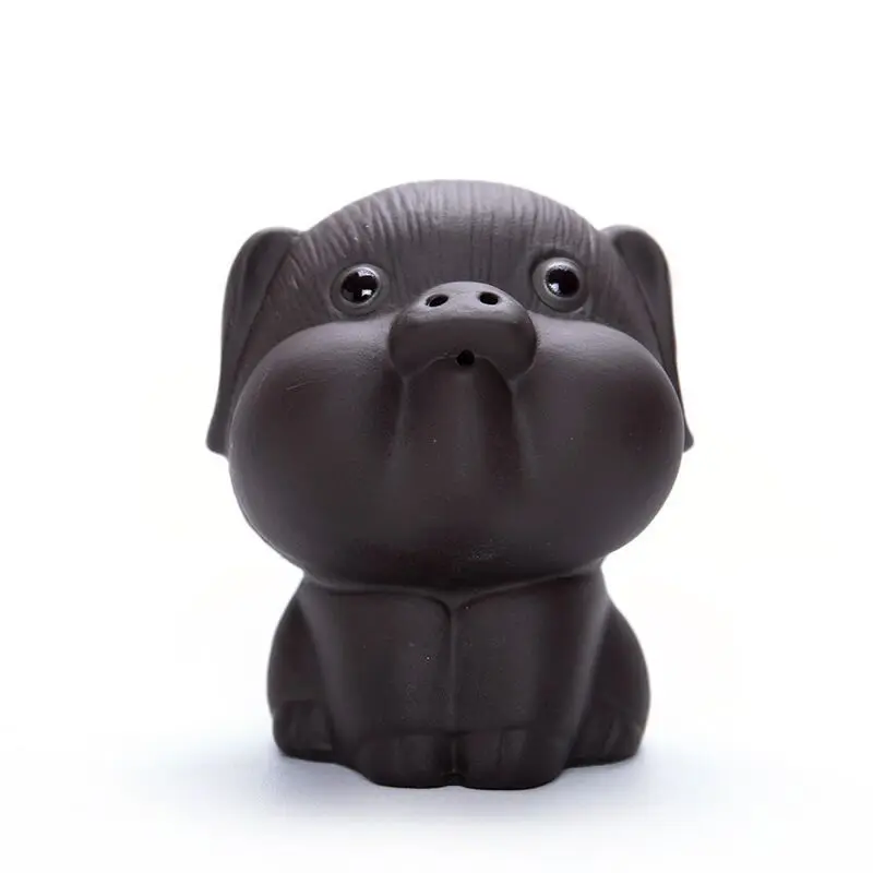 

Purple Sand Piggy Puppy Tea Ornaments Cute Creative Tea Table Decoration Mini Supportable Handmade Tea Tray Decoration Tea Pet