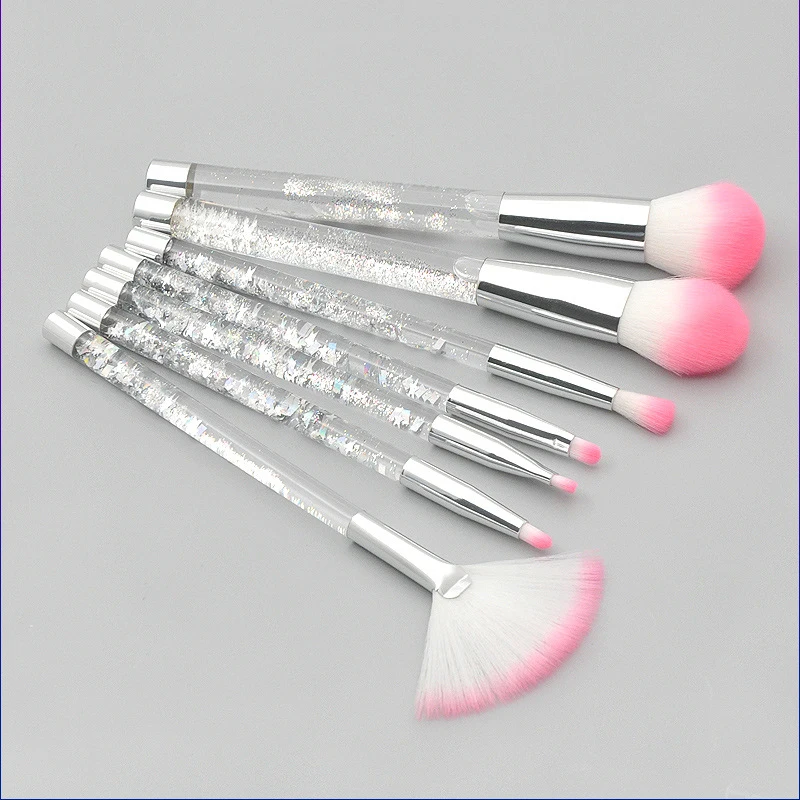 7 шт./компл. блестящие кисти для макияжа алмазная кристальная ручка набор пудра