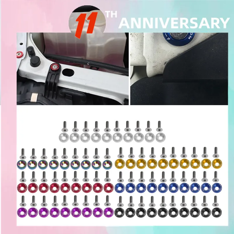 10 шт. стильные шайбы для крыла алюминиевые винты 6 мм Honda Civic Integra|fender washers|aluminum fender