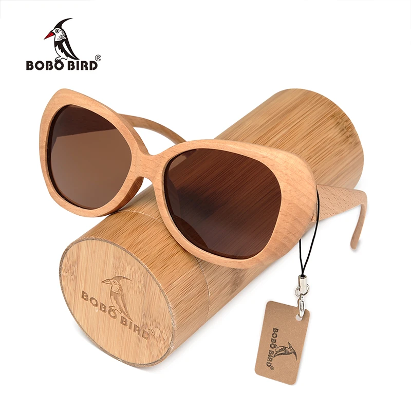 Натуральные деревянные солнечные очки BOBO BIRD модные бамбуковые ручной работы с