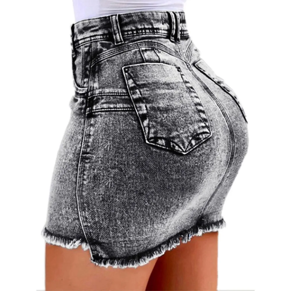 skirts 4 CALOFE Модные женские летние джинсовые шорты с высокой талией, джинсовые шорты для женщин, новинка, женские обтягивающие джинсовые шорты с эффектом пуш-ап - Цвет: skirts 4