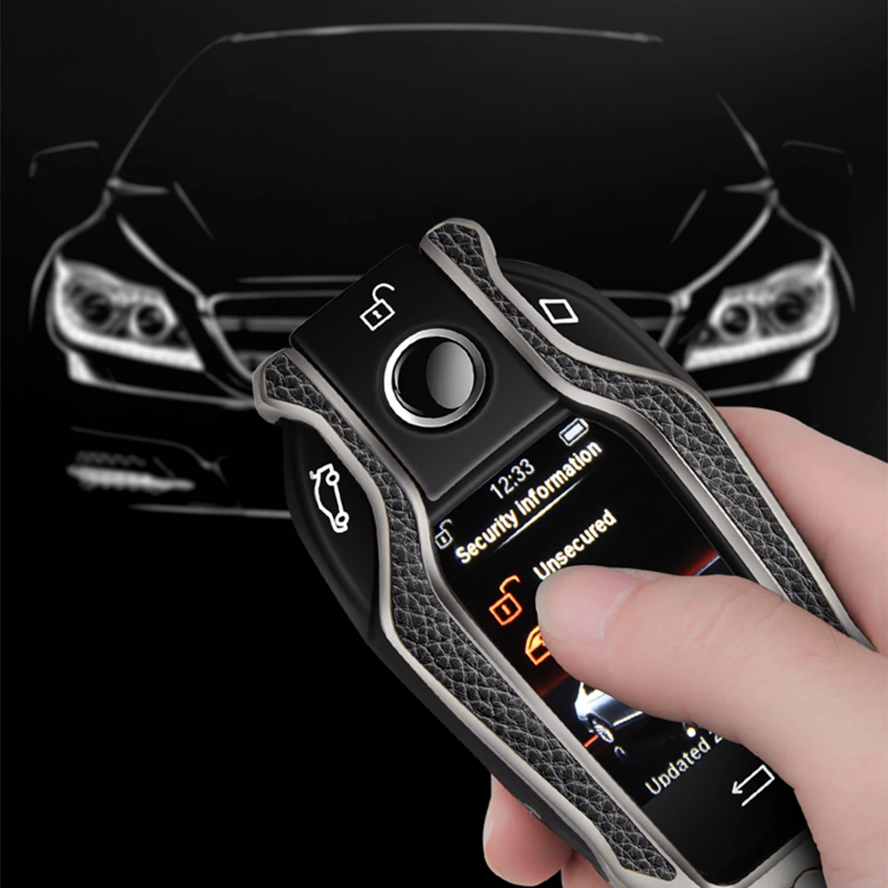 Чехол для автомобильных ключей из цинкового сплава светодиодный ным дисплеем BMW 5