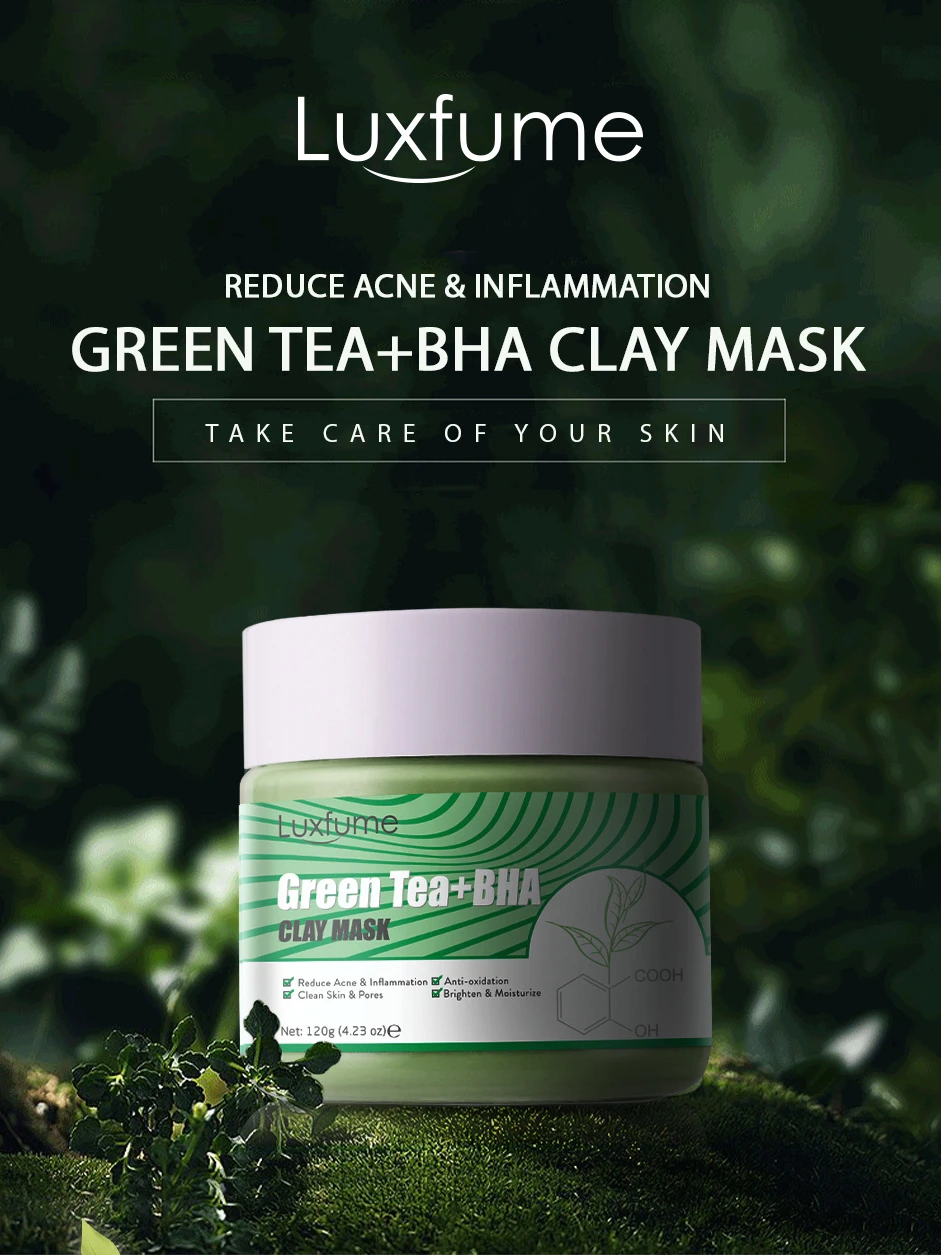 

Green Tea+bha Clay Mask Anti-oxidant And Anti-inflammatoryeffects Deeply Cleanses The Skin moisturizes And Nourishes